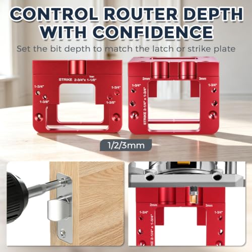 Door Latch Mortise Tool Kit, Strike Plate Router Template - Image 8