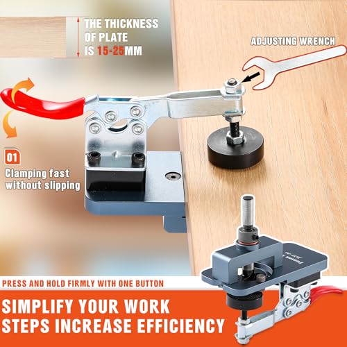 Metal Concealed Hinge Jig, 35MM Cabinet Hinge Jig Drilling - Image 7