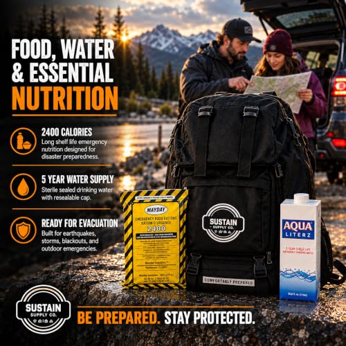 Ready America 70491 Sustain Supply 2-Person 3-Day | Travel Essentials - Image 7