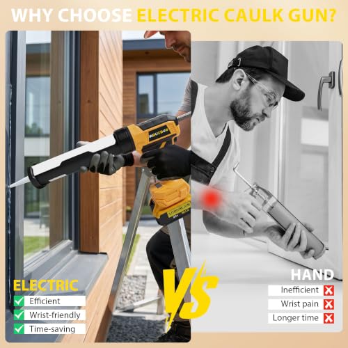 Cordless Electric Caulk Gun Compatible with Dewalt 20V Battery - Image 7