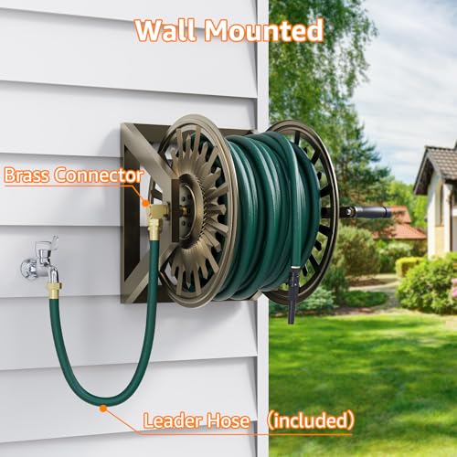 Wall/Floor Mount Hose Reel, Holds 200-Feet of 5/8-Inch Hose - Image 7