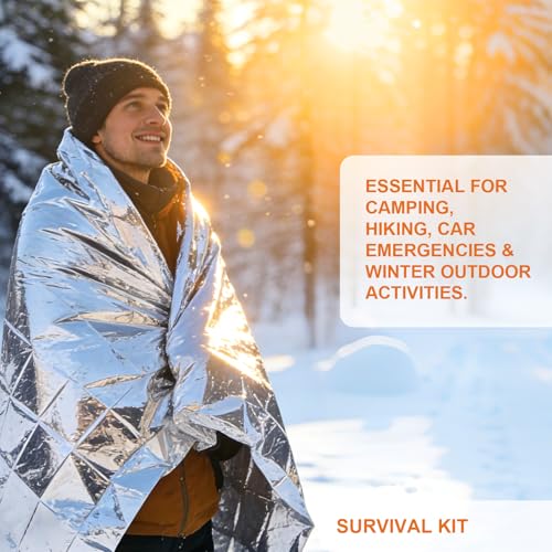 Syn-zer 4-Pack Thermal Mylar Emergency Blankets 82"x52" - Image 8