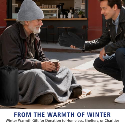 48 Pcs Sleeping Bags with Beanies Gloves, Winter Emergency Kit - Image 7
