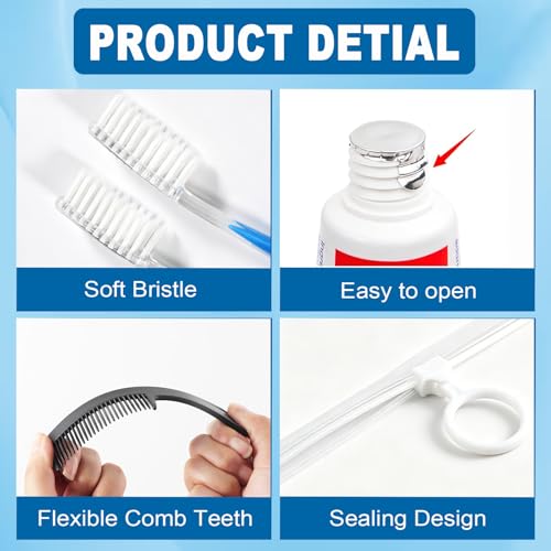 6 Sets Personal Hygiene Kit Bulk, Disposable Toothbrushes - Image 8