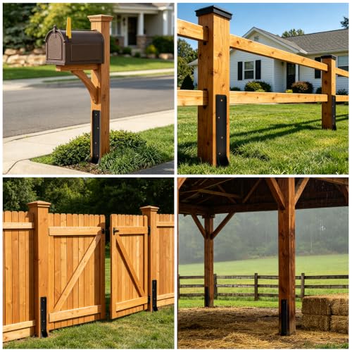 4Pcs Fence Post Repair Kit, H-Shaped Anchor Ground Spike, 3mm - Image 7
