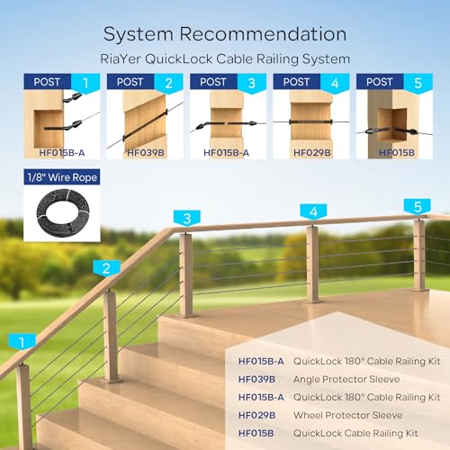20 Pairs Black QuickLock Deck Wire Railing Kit, T316 - Image 7