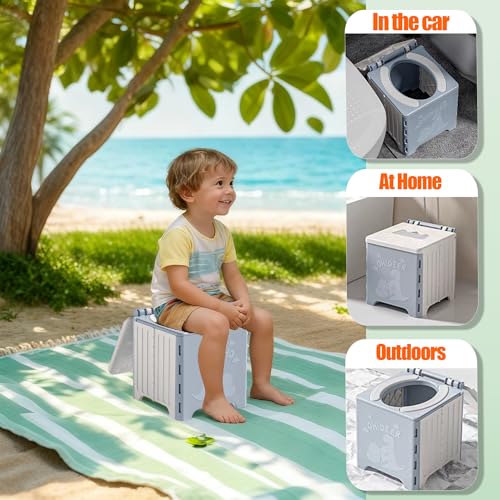 9.1" Foldable Travel Potty - Compact Collapsible Portable - Image 8