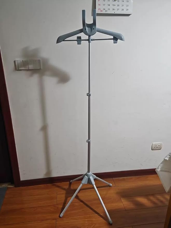 Grey Steamer Hanger Stand, Garment Hanger for Steaming Clothes, Drying Rack,Coat Rack, Fabric Ironing Steamers Bracket for Suit, Pants, Coat