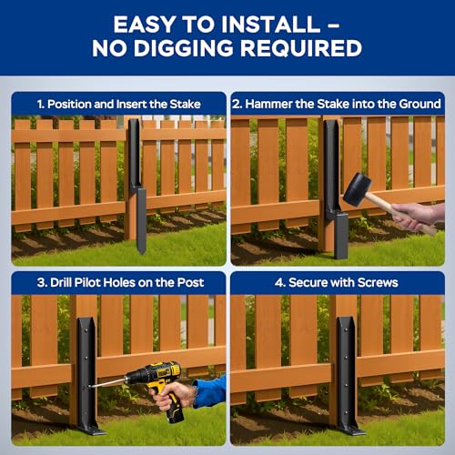 Fence Post Repair Kit, 2.0mm Cold-Rolled Steel Stabilizer - Image 8
