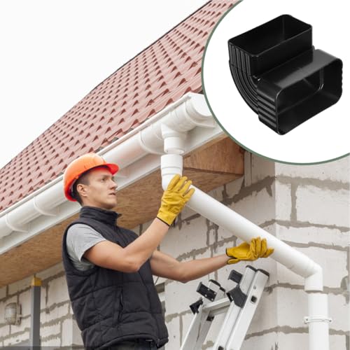 Sosoport Right Angle Downspout Connector Corrugated Pipe Adapter - Image 7