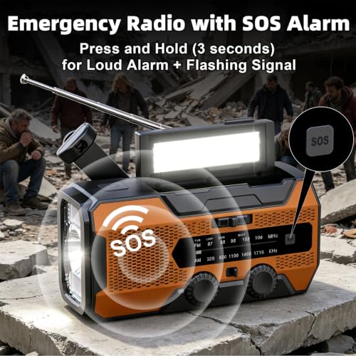 Solarbaby 10000mAh Hand Crank Emergency Radio, NOAA - Image 7