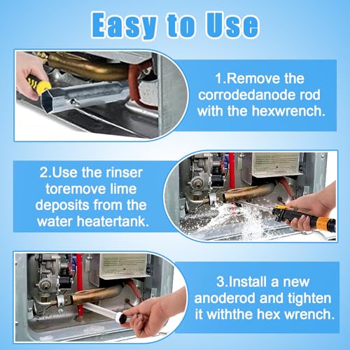 5Pcs RV Water Heater Anode Rod & Flush Wand & Element | Hand Tools - Image 8