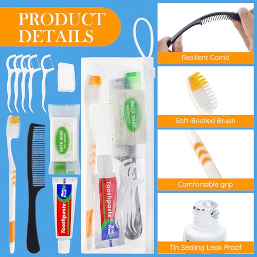 100 Set Personal Hygiene Kit Bulk,7-in-1 Disposable Travel - Image 7