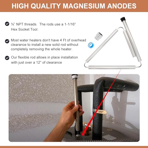 Flexible Water Heater Magnesium Anode Rod 3/4" NPT Thread | Hand Tools - Image 7
