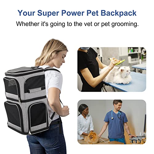 Expandable Cat Backpack Carrier for 2 Cats, Dog Backpack - Image 6