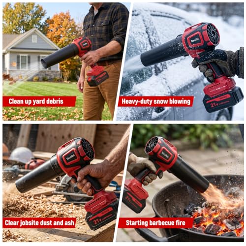 Cordless Leaf Blower, Blow & Vacuum, Handheld Compact Small - Image 8