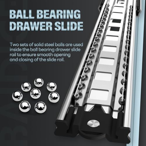 1 Pair Heavy Duty Drawer Slides 12 14 16 18 20 22 24 26 28 - Image 7