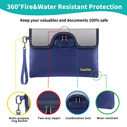 5200°F Fireproof Money Bag with Lock, Water Fireproof - Image 7