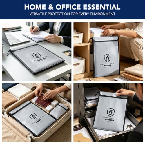 3PCS Large Fireproof Document Bag Set - 2000℉ Waterproof - Image 8