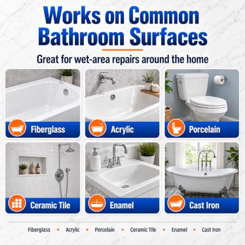 Tub Repair Kit White, Bathtub Repair Kit for Enamel - Image 7