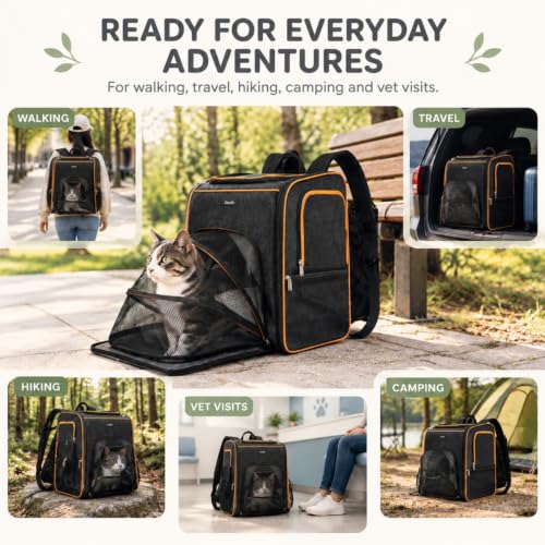 Cat Backpack Carrier, Expandable Pet Carrier for Cats & - Image 6
