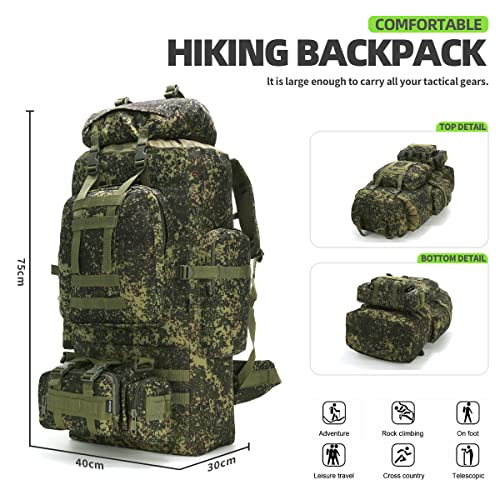 King'sGuard 100L Camping Hiking Backpack Molle Rucksack - Image 7