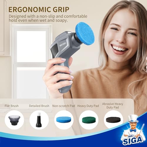 MR.SIGA Electric Spin Scrubber for Kitchen and Bathroom Cleaning - Image 7