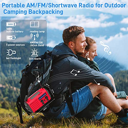 Emergency Weather Radios Portable AM FM SW Solar Hand - Image 7