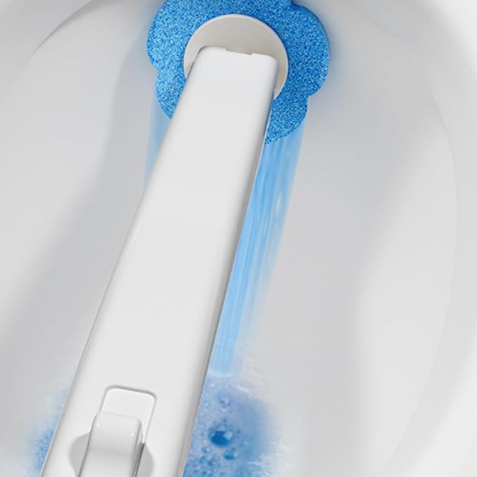 2026 New Disposable Toilet Brush, Disposable Toilet Cleaning System, Ocean/Lemon/Lavender 3 Aromatherapy, Includes Disposable Cleaning Stick, Storage Box and Scented Refill Tabs (White-Ocean*18)