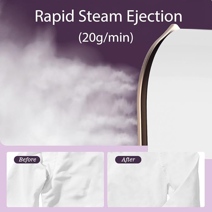 Mini Steam Iron for Clothes, Travel Steamer for Clothes Portable, Micro Steam Iron Mini Handheld Steamer Support Dry And Wet Ironing for Home Travel (Purple)