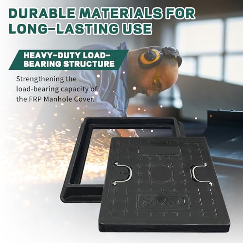 24x24 Inch Square Manhole Cover and Frame, Solid Septic Tank - Image 8