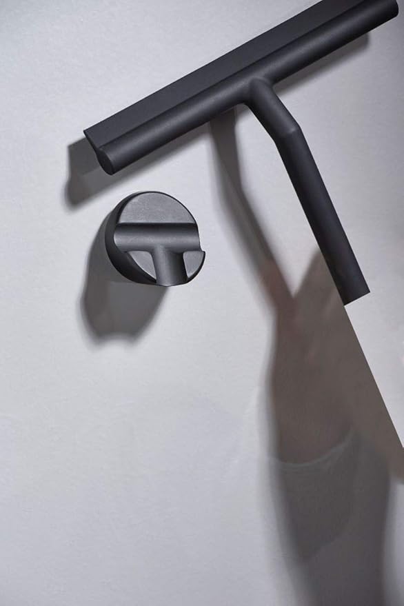 Zone Denmark Effortless Elegance Glass Wiper with Magnetic Holder for Stylish and Convenient Bathroom Maintenance Soft Grey, 6.7"x 8.3"inches