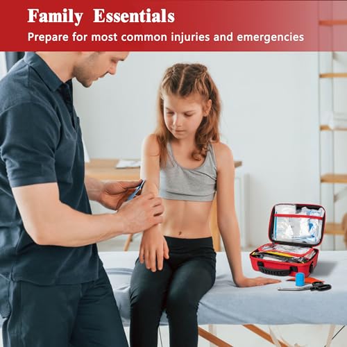 First Aid Kit 340 Piece, Premium Waterproof Hard Shell Medical - Image 7