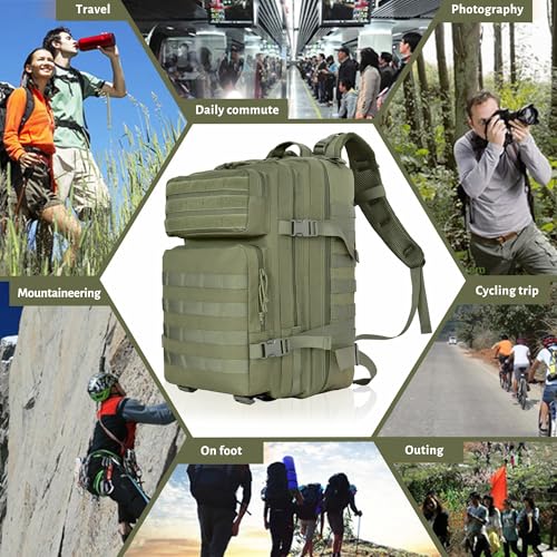 Createy 45L Military Tactical Backpack Large 3 Day Assault - Image 7