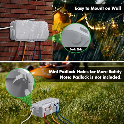 RESTMO Outdoor Electrical Box Waterproof, Extension Cord Cover - Image 7