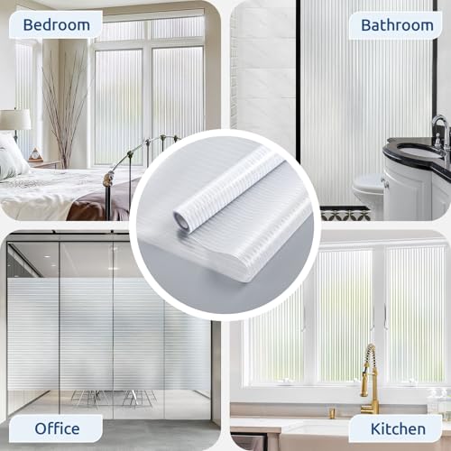 rabbitgoo Reeded Glass Window Privacy Film, Static Cling - Image 7