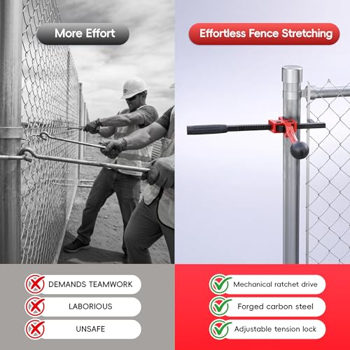 Fence Stretcher Tool, Heavy Duty Chain Link & Barbed Wire - Image 7