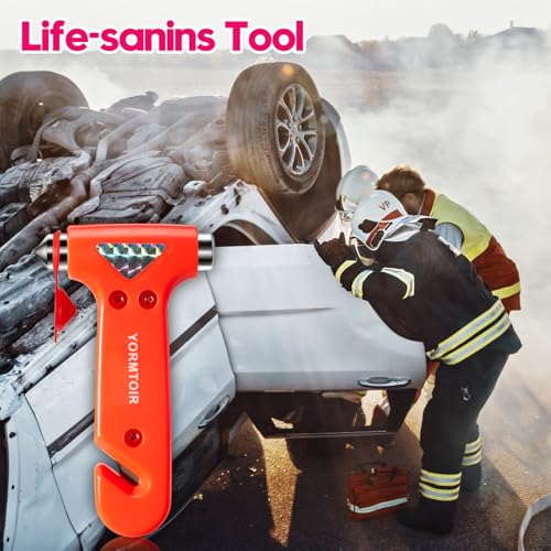 Car Safety Hammer with Seatbelt Cutter & Window Breaker, 2 Pack - Image 8