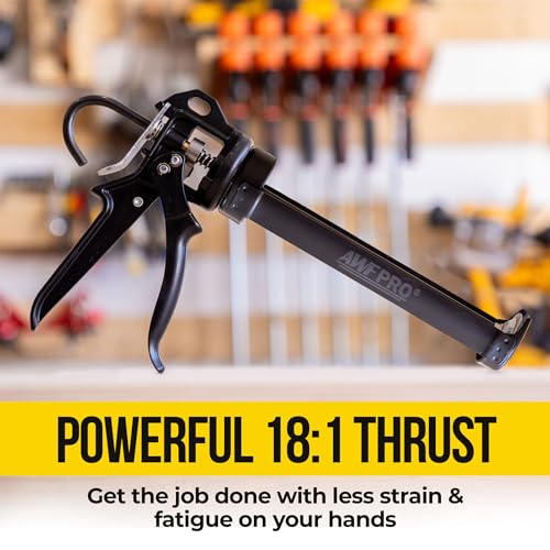 AWF PRO Heavy Duty Caulk Gun 10 oz, 18:1 Thrust Ratio - Image 7
