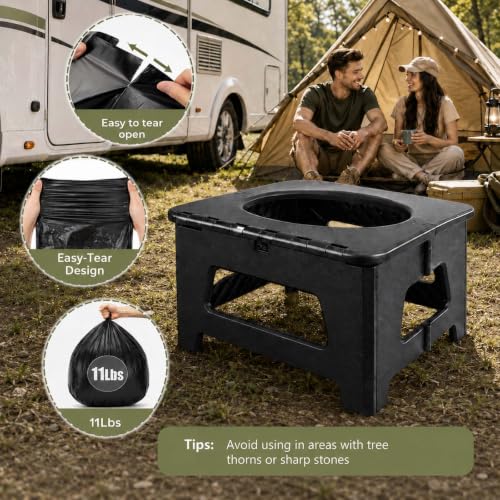Folding Portable Toilet for Camping, Travel Potty for Teenages - Image 7