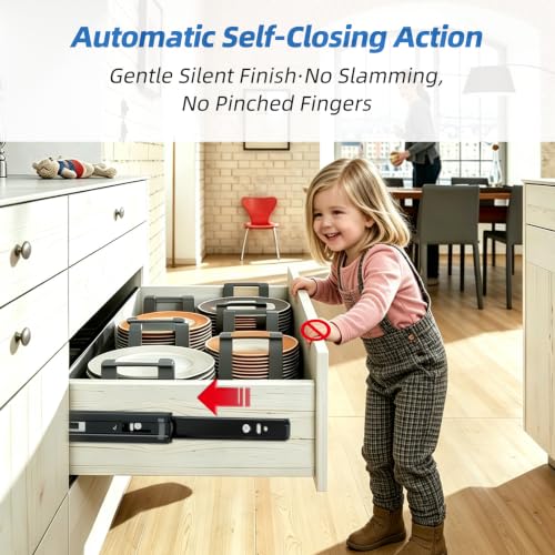 Soft Close Drawer Slides 1 Pair Full Extension 12 14 16 18 - Image 7
