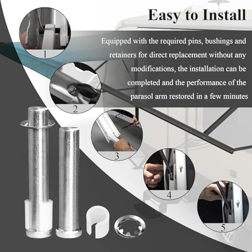Awning Arm Repair Pin & Fasteners Kit Fits Dometic Power | Home Repair - Image 7