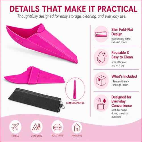 Portable Female Urinal, Leak-Resistant Foldable Pee Funnel - Image 7