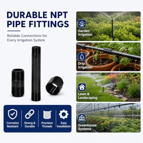 12 Pcs 1/2 Inch NPT Sprinkler Riser Kit for Garden Lawn - Image 8