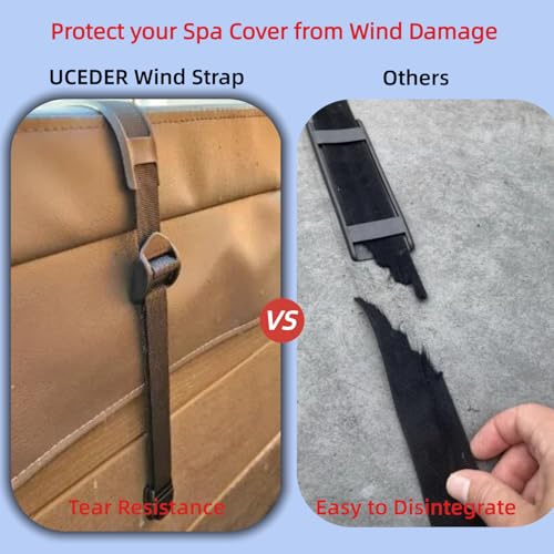 2 PCS Heavy Duty Hot Tub Cover Wind Straps - Image 8
