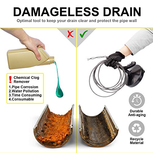 Drain Auger 25 Ft with Gloves, Heavy Duty Plumbing Snake Drain - Image 7
