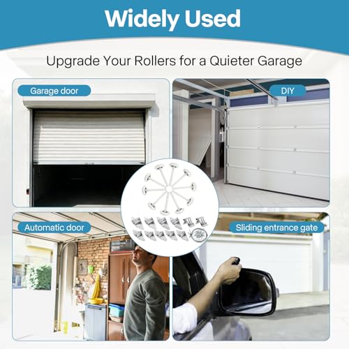 Garage Door Rollers 10 Pack Hardware Kit, 7 ft Door, White Nylon - Image 8