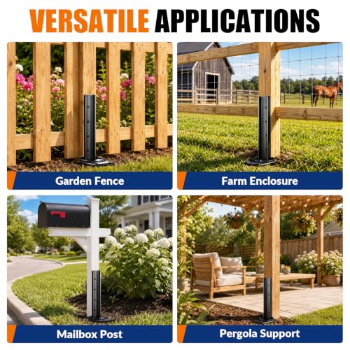 VANCASTLE Fence Post Repair Kit Adjustable, 2-Pack,Easy | Home Repair - Image 8