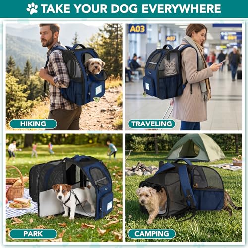 PetAmi Expandable Dog Cat Backpack Carrier, Airline Approved - Image 8