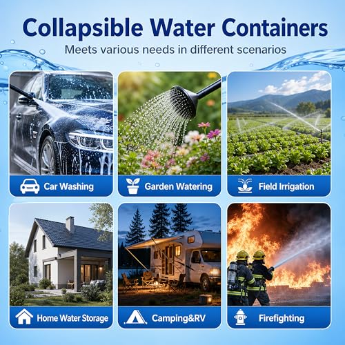 Collapsible Water Storage Bladder Tank Portable 2.64 gal - Image 8